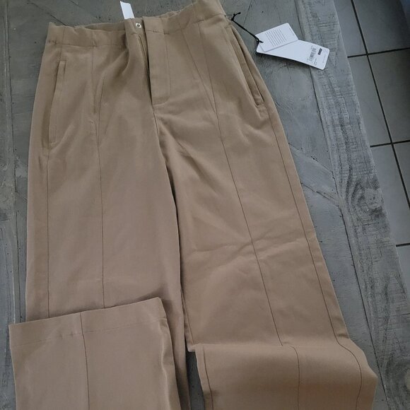 Alo Yoga High-Waist On Point Moto Trouser- Toasted Almond Medium - Picture 1 of 8